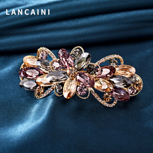 发夹头饰夹子女2021年新款水晶后脑勺半扎发妈妈发卡马尾头发横夹