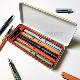 钧科 学生墨水笔鸭嘴笔等线笔排笔套餐一 A2型铁盒平行笔5支装