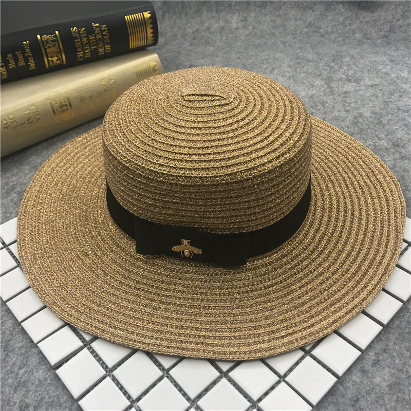 推荐Summer Women Boater Beach Hat Female Casual Panama Hat L