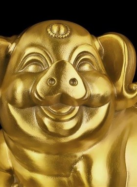 铜猪摆件铜金猪客厅办公室生肖猪金钱猪存钱罐工艺品大小号