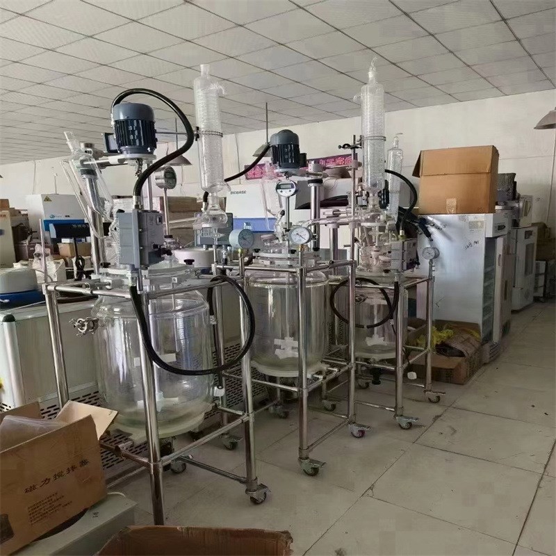 出售二手50升l玻璃反应釜 不锈钢电加热高压釜 回收