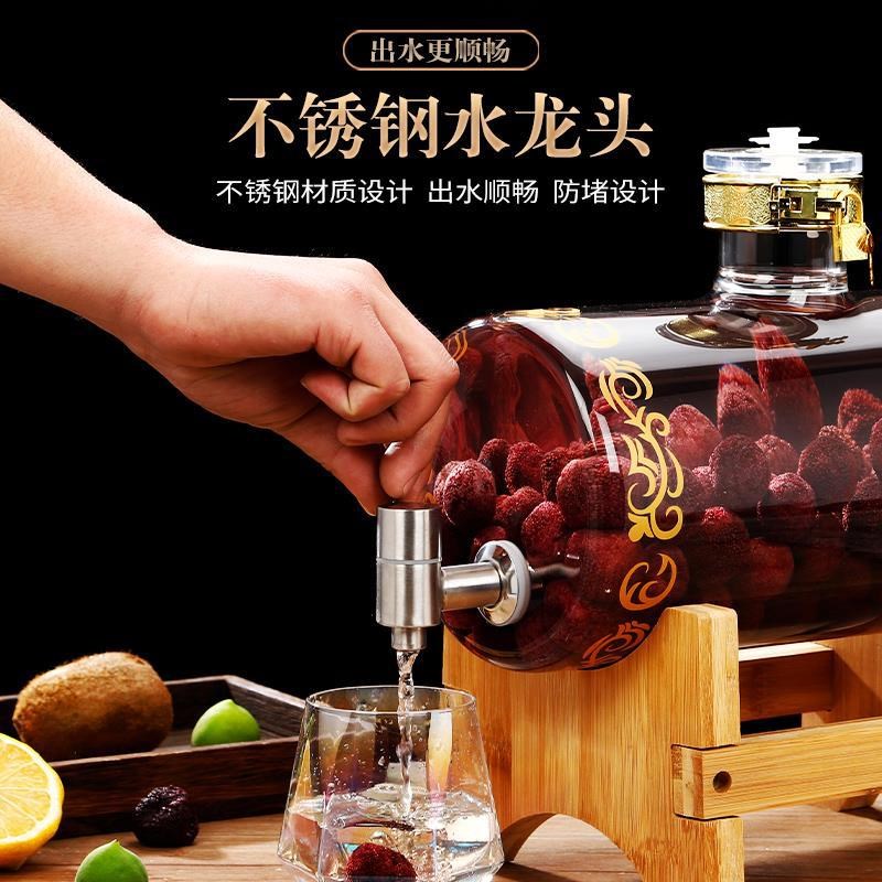 泡酒玻璃瓶专用酒瓶家用高档带龙头密封加厚O酒坛子人参泡酒罐酒