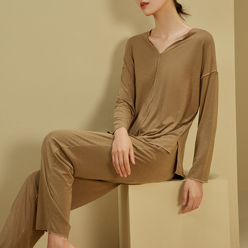 家居服女可出门休闲外穿春秋季薄款套头长裤长袖睡衣洋气两件套装,女士内衣/男士内衣/家居服,睡衣/家居服套装,淘宝优惠券,粉丝福利购,淘宝优惠卷