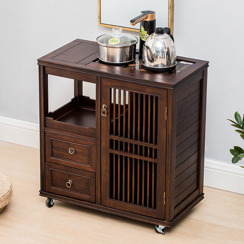 现代中式办公移动茶水柜小户型带轮茶桌家用客厅茶台沙发边茶几柜,住宅家具,角几/边几,淘宝优惠券,粉丝福利购,淘宝优惠卷