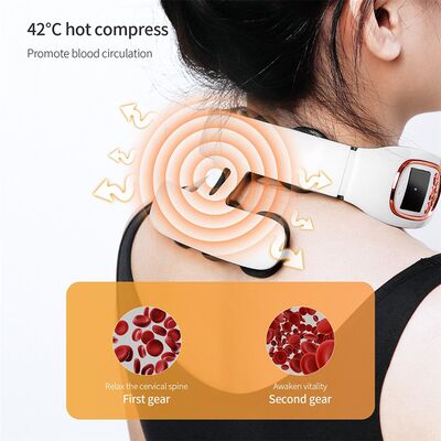 速发6-Zone Neck Massager 15 Levels Electric Impulse 42°C Ho