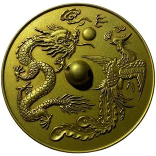 龙凤呈祥铜镜结婚礼品新郎新娘护身镜压腰镜婚庆复古风创意摆件