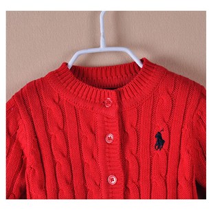 童装女童秋冬红色毛衣连衣裙长袖针织衫裙1-2-3岁 女宝宝毛衣外套