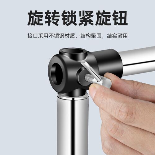 不锈钢背景架伸缩杆支架3米加z粗配件杆架摄影横摄影横臂悬加固银