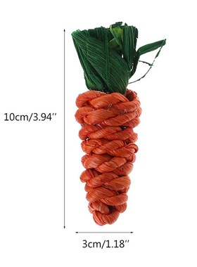 3Pcs Carrot Shaped Rabbit Hamster Chew Bite Toys Guinea Pig