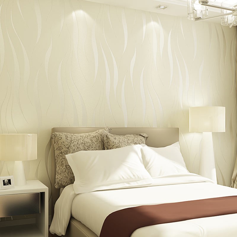 High Quality Modern Simple Non-woven Flocking Wallpaper 3D S