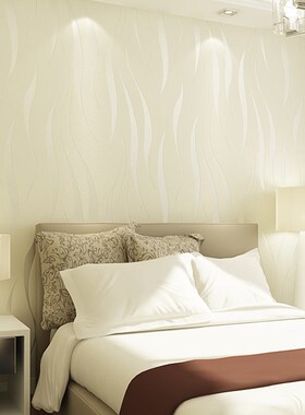 High Quality Modern Simple Non-woven Flocking Wallpaper 3D S