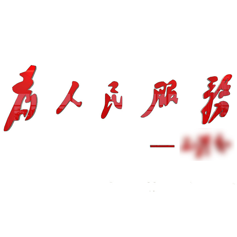 为人民服务墙立体贴纸文化墙设计会议室员风采活动室爱国布置装饰