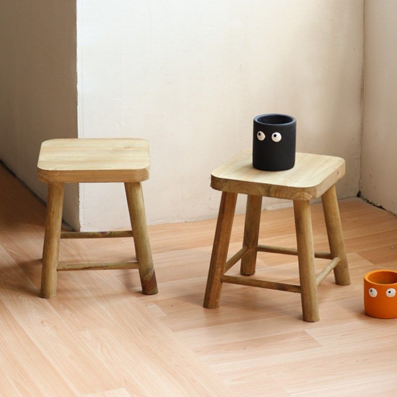 木质花几架室内阳台实木花盆托架落地花架置物架小板凳矮凳方凳,收纳整理,阳台置物架,淘宝优惠券,粉丝福利购,淘宝优惠卷