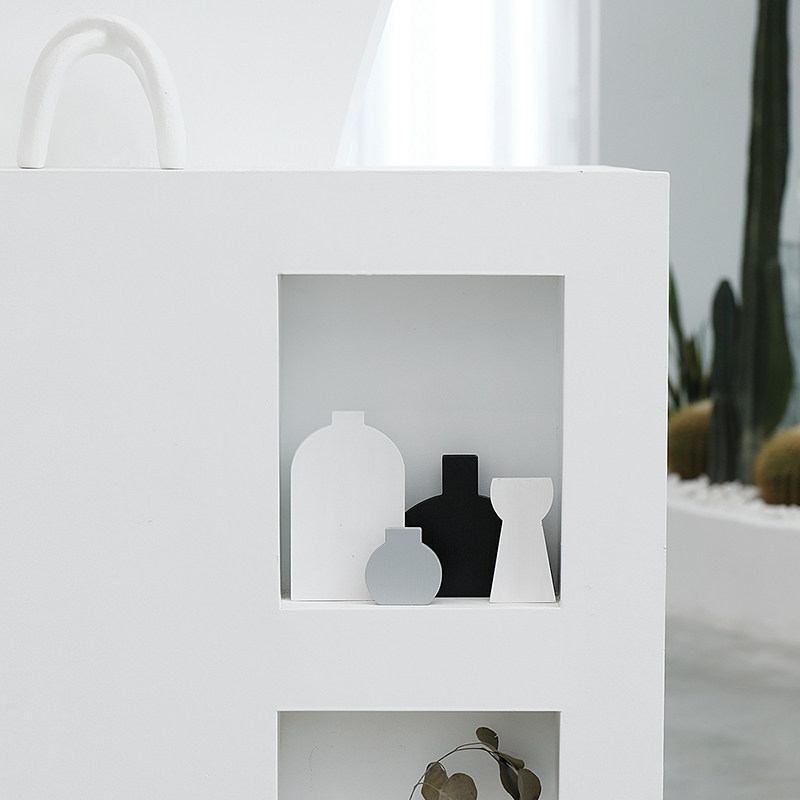 冷色调家居饰品 ins风名宿软装a摆件玄关装饰品客厅简约黑白灰摆