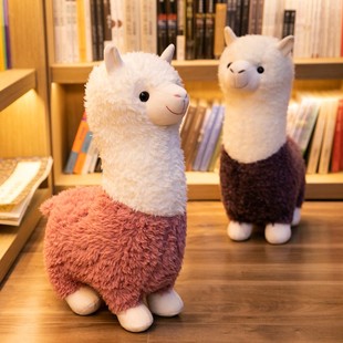 可爱神兽小马毛绒玩具羊驼公仔抱枕超大号抱枕娃娃玩W偶摆件小女