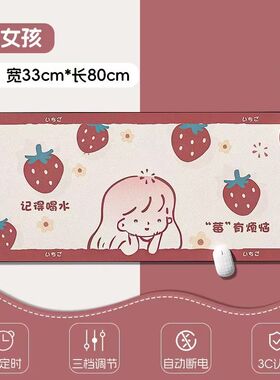 鼠标加热垫跨境已过欧p美认证可做110V冬季暖手垫防水皮革暖桌垫