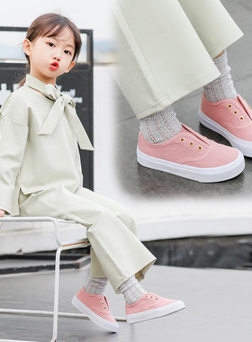 幼儿园小白鞋糖果色儿童帆布鞋白色亲子鞋板鞋布鞋男童女童鞋子