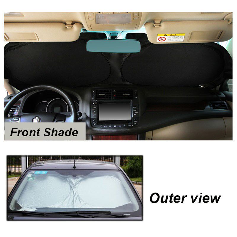 DSJ 6pcs Silver Car Sun Shade Front Window Sun Blind Screen
