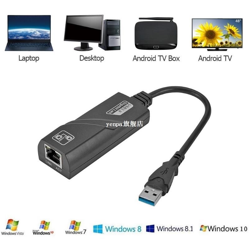 推荐Mini USB 3.0 Gigabit Ethernet Adapter USB to RJ45 Lan Ne