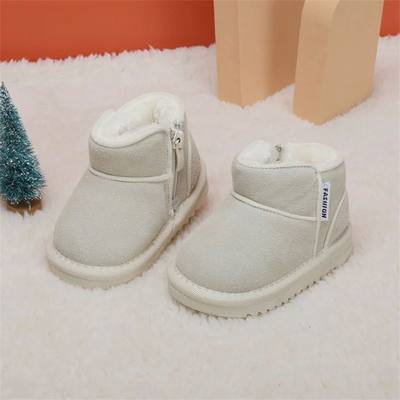 推荐2023 ew Winter aby Sw oots Leather Warm lush Infant Shoe