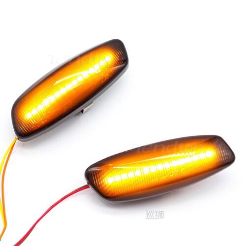 2X LED Car Dynamic Turn Signal Light Side Marker Lamp Blinke