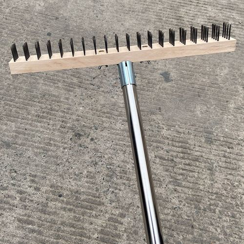 混凝土拉毛钢丝刷长柄地刷除锈除垢硬刷子工业用刷桥梁浇筑用刷