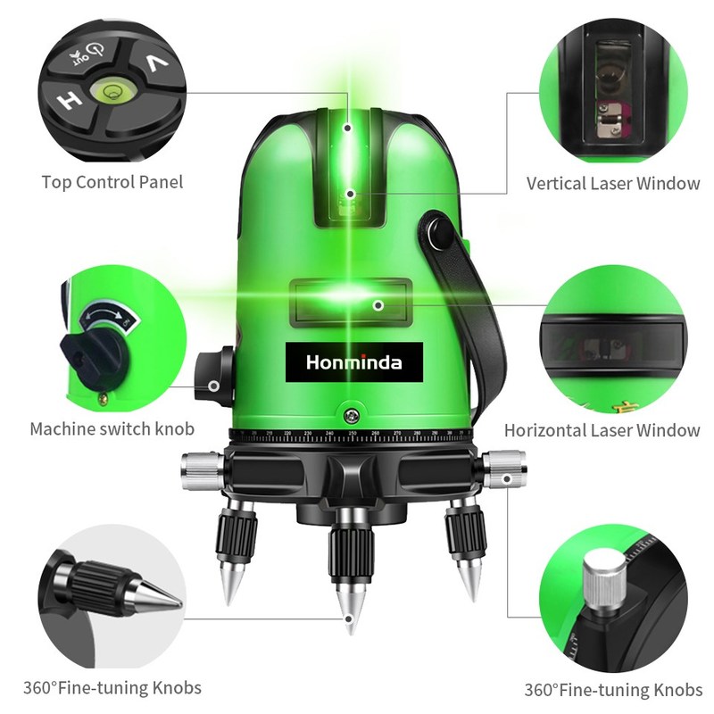 速发5 Lines 6 Points Green Laser Level Automatic Self Level