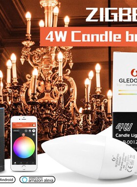 E12 E14 Zigbee Led Smart Bulb 4W Dimmable RGBCCT Ambiance D