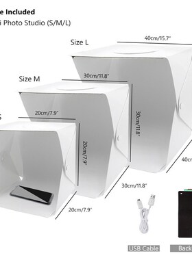 LED Folding Light Box Portable Photography Photo Studio Soft