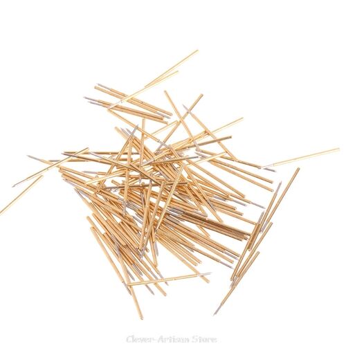100 Pcs Spring Test Probe Pogo Pin P50-B1 Dia 0.5mm Length 1