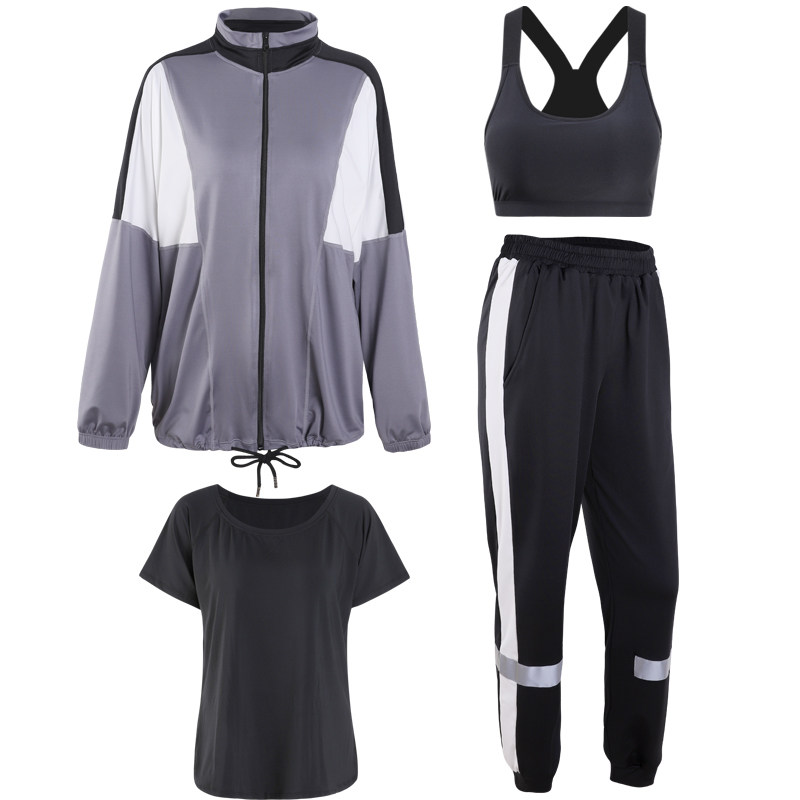 运动套装女新款2021大码显瘦休闲宽松秋冬健身服跑步速干瑜伽服女