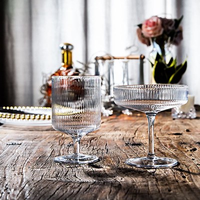 Ice cream cup Nordic Vertical Cocktail glass vertical patter