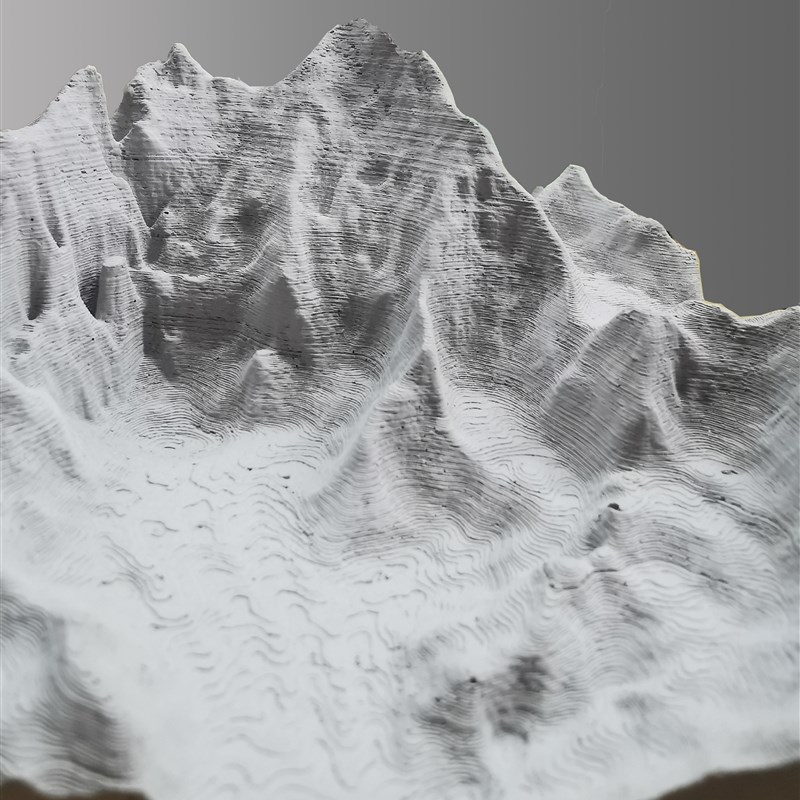 现货水泥混凝土桌面摆件珠穆朗玛峰微G缩模型鱼缸造景微景观雪山