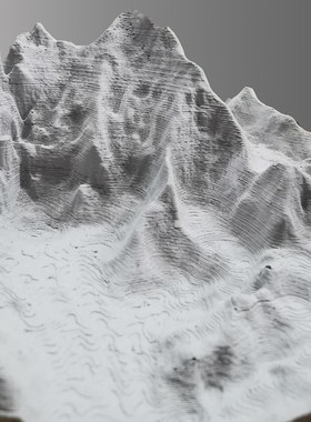 现货水泥混凝土桌面摆件珠穆朗玛峰微G缩模型鱼缸造景微景观雪山