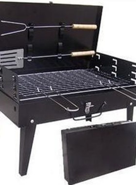 Portable Charcoal BBQ Grill Folding Barbecue手提折叠式烧烤炉