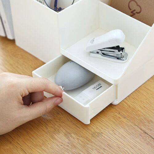 Creative ABS Desk Office Organizer Storage Pen Holder Deskto