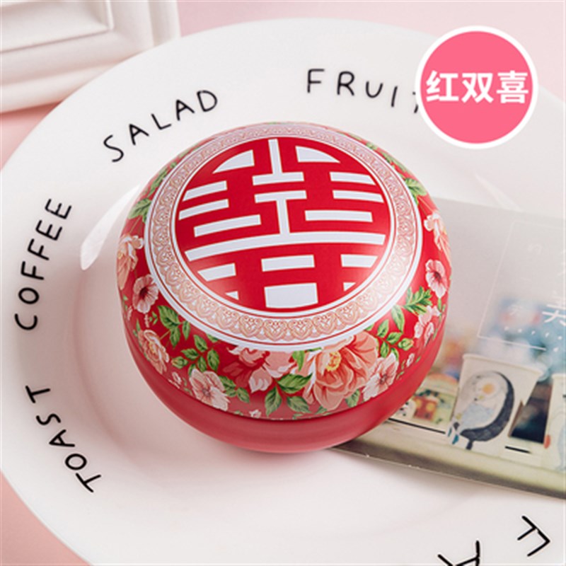 婚礼喜糖盒子创意结v婚喜糖盒铁盒糖果礼盒装空盒包装袋免