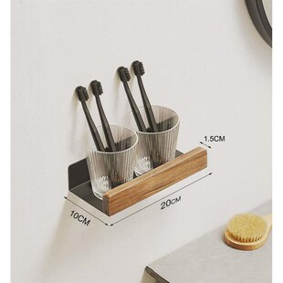 浴室置物架壁挂式洗手台厕所卫生间洗漱台洗手间实木免打孔梳妆架