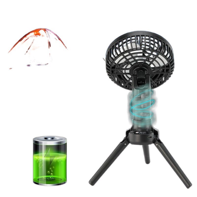 nlZ三脚架户外风扇USB迷你野营便携帐篷灯可充电露V营照明折叠小