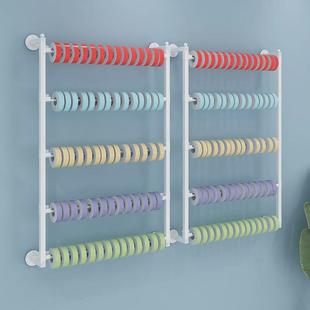 现货速发丝带收纳架挂墙花店花艺包装纸彩带货架上墙围巾丝巾展示