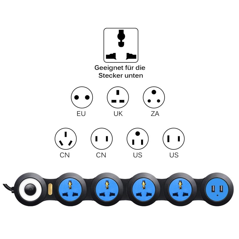 推荐Power Strip Electric Universal Outlets Plugs Surge Prote 饰品/流行首饰/时尚饰品新 其他DIY饰品配件 原图主图