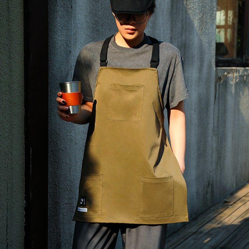 工装围裙新款防水防油定制logo印字高级感餐饮厨房奶茶咖啡店,家庭/个人清洁工具,围裙,淘宝优惠券,粉丝福利购,淘宝优惠卷