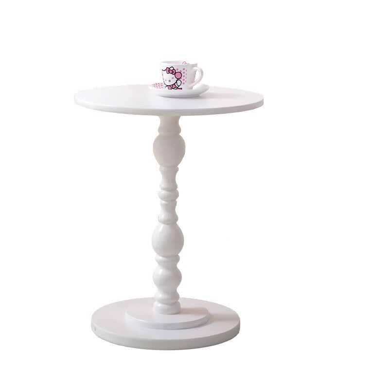 卧室小圆桌阳台桌子欧式创意y小户型客厅沙发边几实木休闲茶几