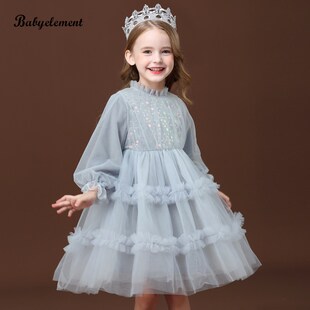 女童连衣裙春秋装新款儿童2加绒3洋气4公主裙子5生日6礼服7岁纱裙