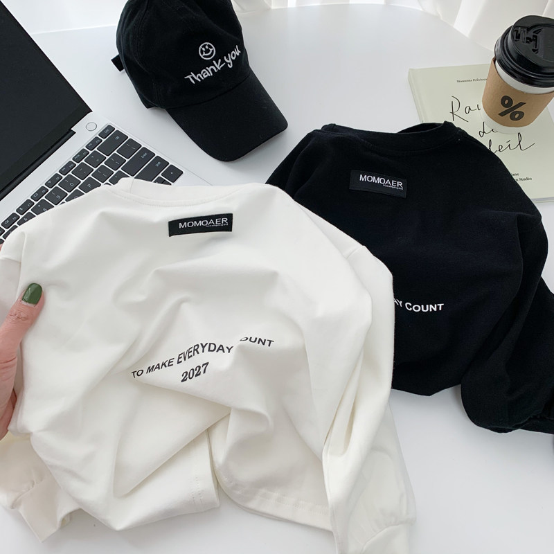 春季中小童长袖T恤男童圆领白色打底衫洋气百搭儿童宽松圆领t,童装/婴儿装/亲子装,T恤,淘宝优惠券,粉丝福利购,淘宝优惠卷