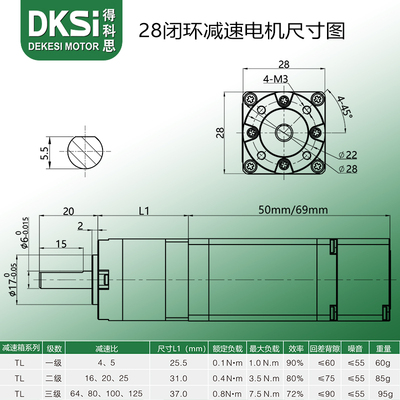 28闭环行星减速步进电机带编码器微小型精密齿轮减速机低速大功率