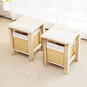 收纳板凳储物箱可坐换鞋 凳子创意 凳小尺寸家用实木储物凳入户换鞋