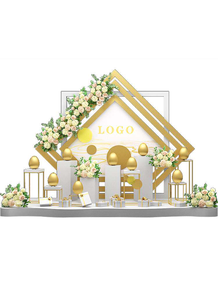 样品屋展示中心美陈房地产砸金蛋w台装饰礼品区交付4s店庆布置dp