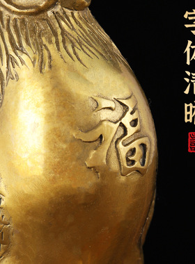 铜公鸡摆件纯铜福鸡安宅工艺品家居装饰品办公室桌面生肖金鸡摆设