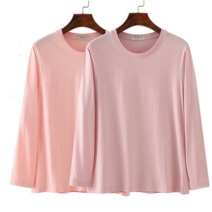 中老年秋衣秋裤女套装老人圆领薄款汗布大码宽松春秋保暖内衣